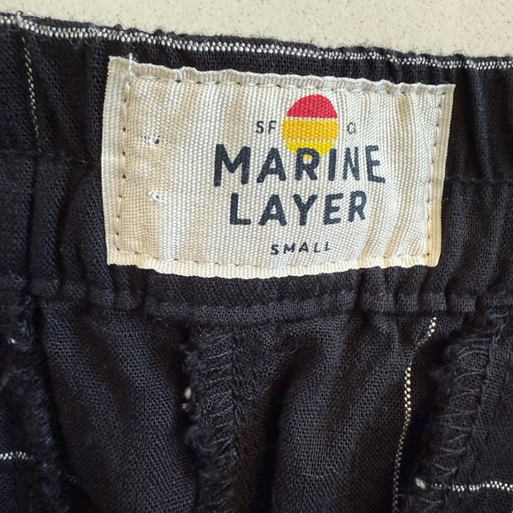 Marine Layer Allison Windowpane Plaid High Rise Cropped Straight Leg Pants Small - Picture 2 of 5